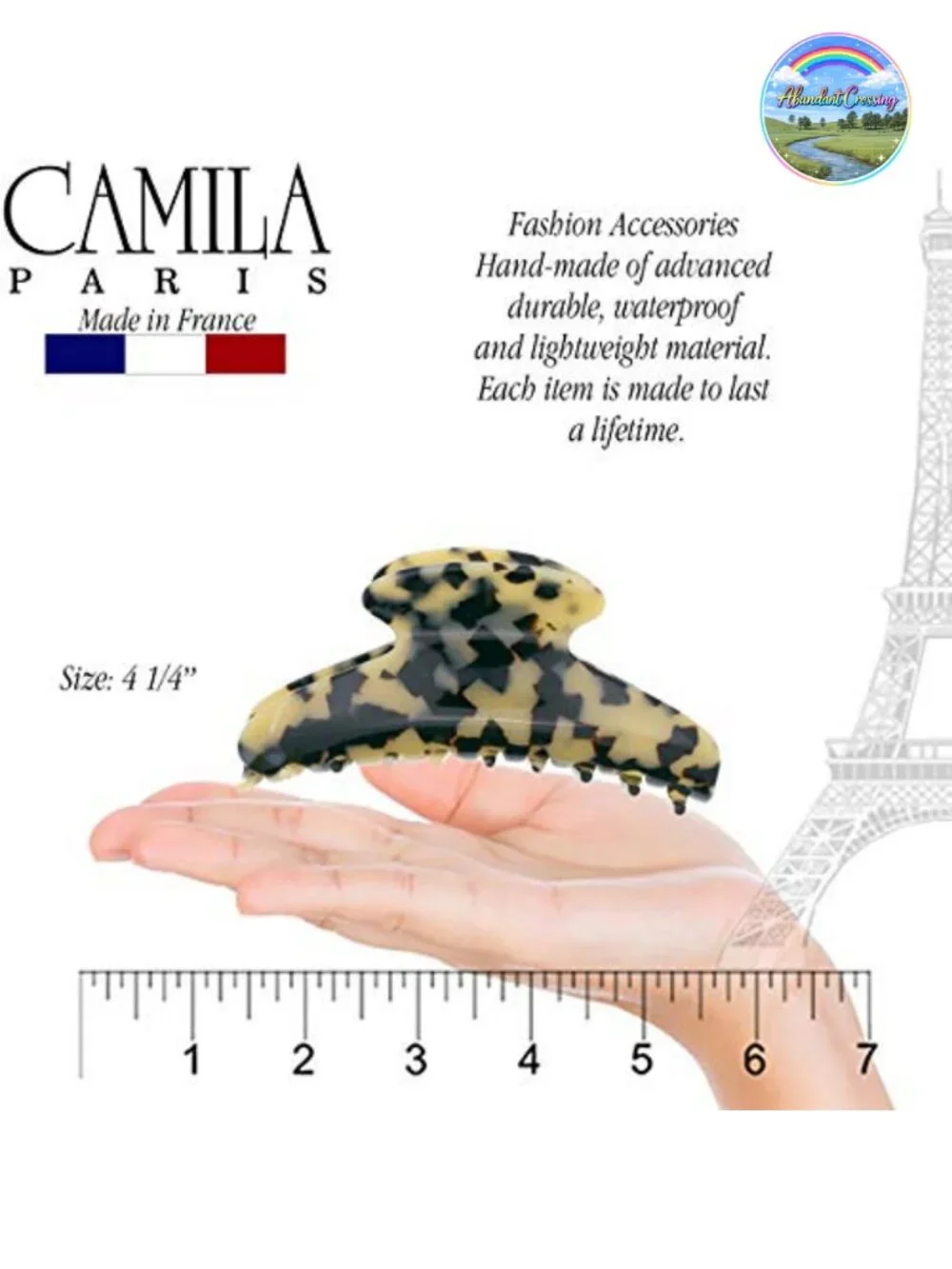 Extra Large French Hair Claw Clip for Thick Hair, Strong Hold, Cellulose Acetate